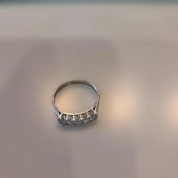 실버 5개 크리스탈 반지