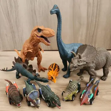 공룡 피규어 세트 10개 바퀴 포함