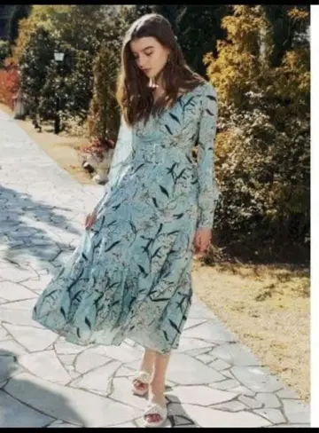 택 신 eimy istoire 에이미 이스트 월 긴팔 꽃무늬 원피스