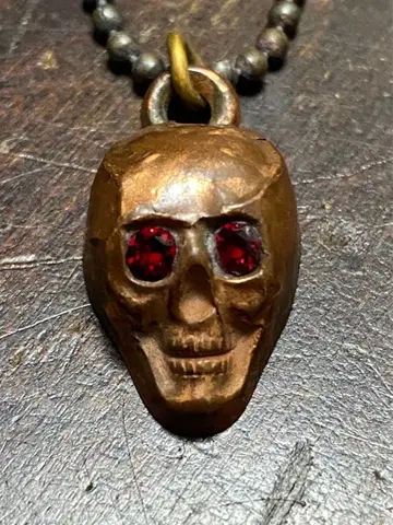 30s'40s' 빈티지 스컬 목걸이 키링 구제 의류 바이커