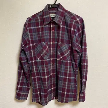 80s 90s 빈티지 outreach 플란넬 셔츠