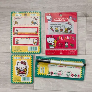 헬로키티 와펜 봉제 라벨 네임 라벨 헤이세이 레트로