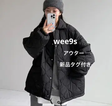 wee9s 블랙 퀼팅 오버 사이즈 WATA AME 택 포함 새상품