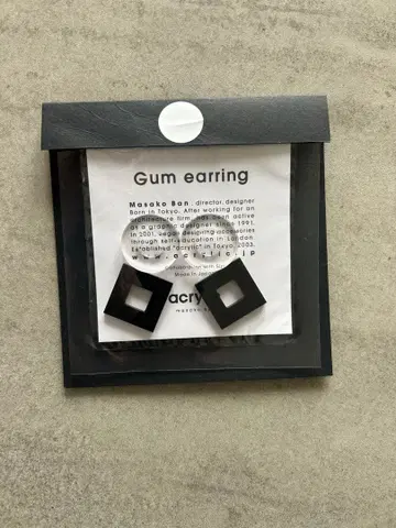 acrylic 아크릴릭 GUM EARRING 부품 스퀘어+서클
