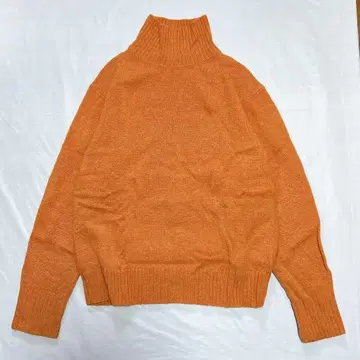 Steven Alan 울 100% 하이넥 니트 오렌지 새상품급