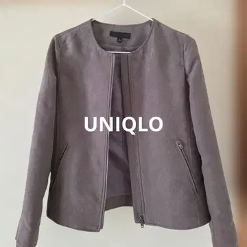 UNIQLO 초코 그레이 스웨이드 재킷 S 사이즈