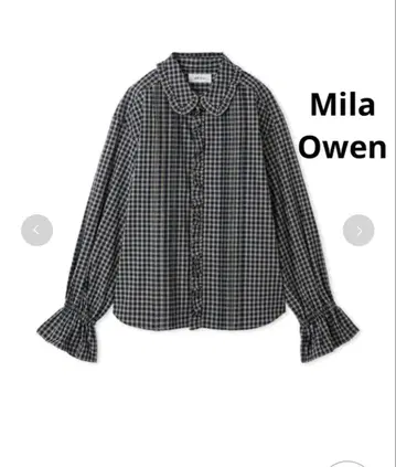 프릴 칼라 퍼프 슬리브 블라우스 미라 오웬