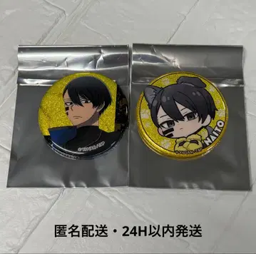 도원암귀 로손 글리터 캔뱃지 무타노 무진 2개 세트