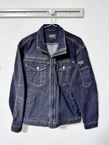 다크 데님 지퍼 재킷 상하의 세트