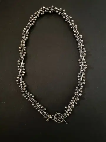 멕시코 빈티지 DNA 체인 링크 목걸이 실버 925
