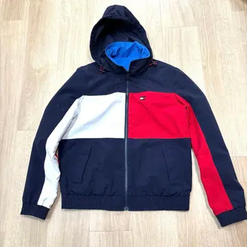 타미힐피거 리버서블 트리코 후드 부착 자켓