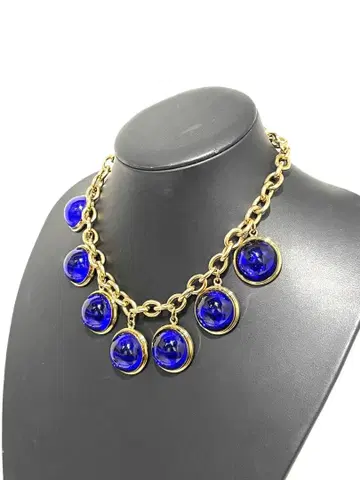 라리크 LALIQUE 목걸이 블루 x 골드 계열 프랑스