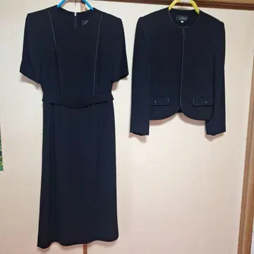 블랙 원피스 정장 자켓 포함 포멀 예복, 상복