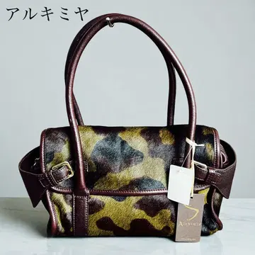 새상품급 Alchimia 알키미아 송치 x 가죽 핸드백 이탈리아제