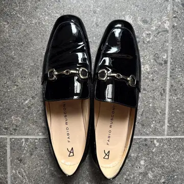 FABIO RUSCONI 블랙 로퍼 38