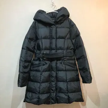 ZARA WOMAN 다운 코트 A라인 벨트 다운 블랙