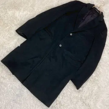 ESTNATION 울 코트 블랙 M 깔끔한 오피스 포멀