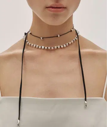 미사용 TODAYFUL Pearl Ribbon Choker