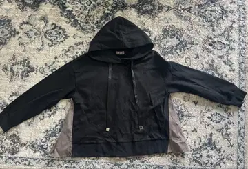 Bab 후드 부착 블랙 트레이닝복 캐주얼