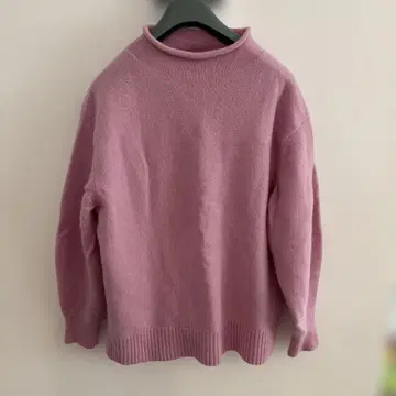 핑크 긴팔 니트 스웨터 38