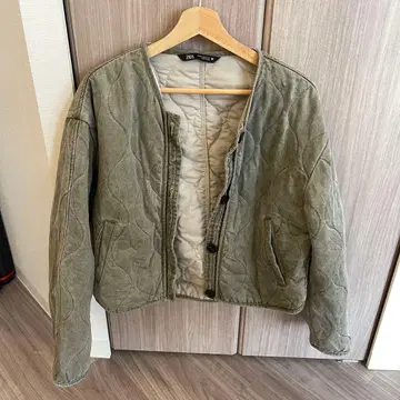 ZARA 그레이 카키 퍼퍼 자켓 XS 사이즈