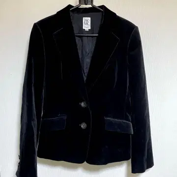 [ MICHEL KLEIN ] 블랙 벨로아(벨벳) 자켓