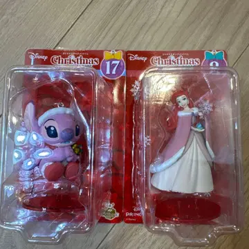 크리스마스 해피 복권 스티치 & 프린세스 크리스마스 피규어 세트