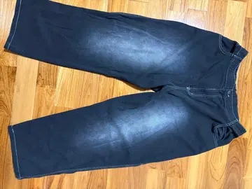 HALHAM 블랙 스트레이트 컷 데님