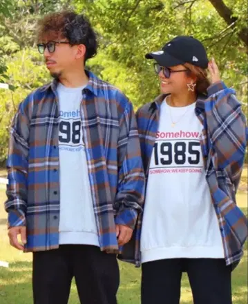 여성용 시마무라 nozomi 기모 체크 셔츠 LL 파랑 블루