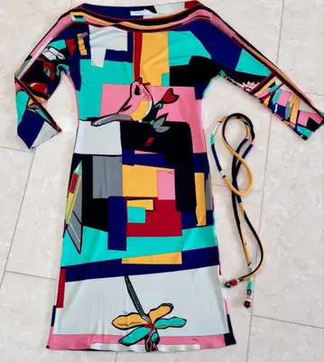 EMILIO PUCCI 긴팔 무릎 기장 원피스