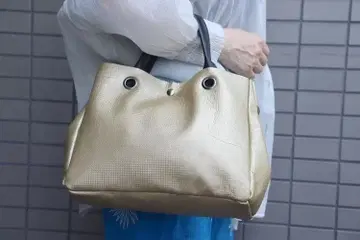 토트백 골드 경량 자립 핸드메이드 727