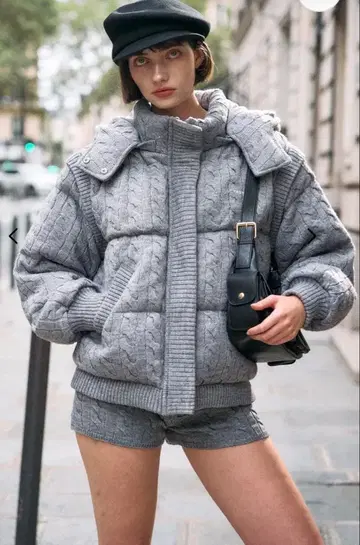 the toe Shard Knit Down gray