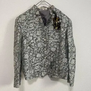 Belle Sophia 꽃무늬 노카라 자켓 9 그레이