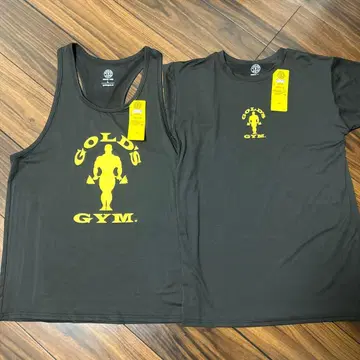 당일 배송! GOLD'S GYM 블랙 T셔츠 탱크탑 L 사이즈 세트