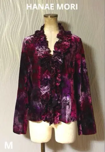 HANAE MORI 하나에모리 벨로아 프릴 블라우스