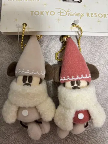 디즈니 크리스마스 리루린린 참 빨간색 화이트 2개 세트 스카이블루 제외