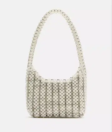 (택 포함 새상품) ZARA 모조 진주 비즈 버킷 백