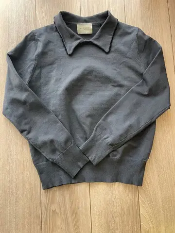 UNITED ARROWS 카라 부착 니트 스웨터 그레이