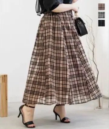 clette [빅 사이즈] 플로키 체크 샤샤 스커트