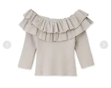 거의 미사용 FRAY I.D 프릴 오프숄더 니트탑