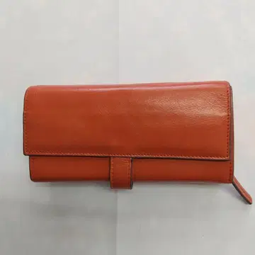 LOICE 오렌지 가죽 접이식 지갑