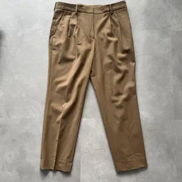 INCOTEX 베이지 2 턱 슬랙스 38