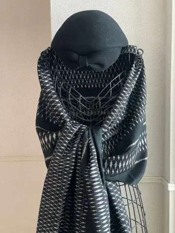 태국 실크 블랙 카스리 무늬 손직 천