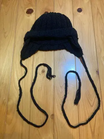 변형 잼 홈메이드 JAM 블랙 귀도리 니트 모자 캡 블랙 넘버나인