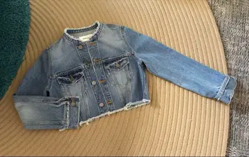 FRAY I.D 라이트 블루 크롭 데님 자켓