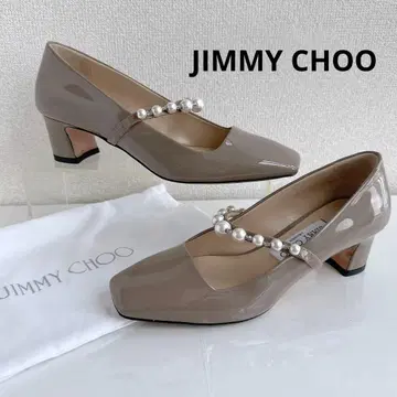 지미추 펄 비쥬 힐 펌프스 스트랩 포함 최상 컨디션 36