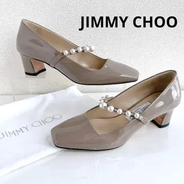 지미추 펄 비쥬 힐 펌프스 스트랩 포함 최상 컨디션 36