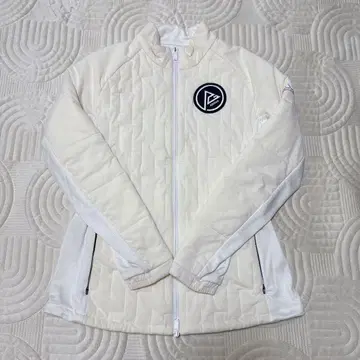 [ adidas ] 여성용 골프 자켓 화이트 퀼팅 방한