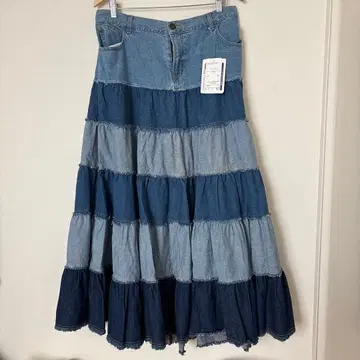 GEVS 스마일랜드 데님 스커트