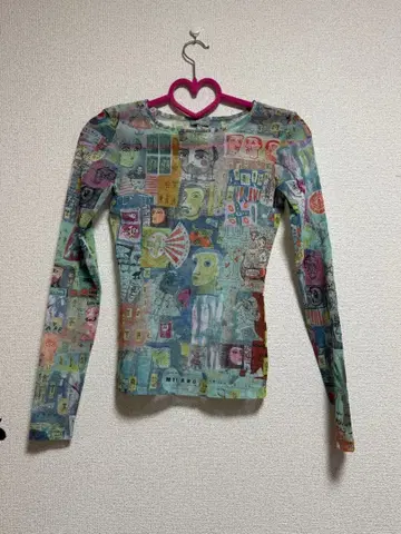 아트 프린트 긴팔 상의 shury